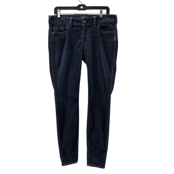 Silver Jeans Denim - Silver Suki Skinny Jeans Womens Size 31X31 Dark Wash Denim Stretch Mid Rise Blue
